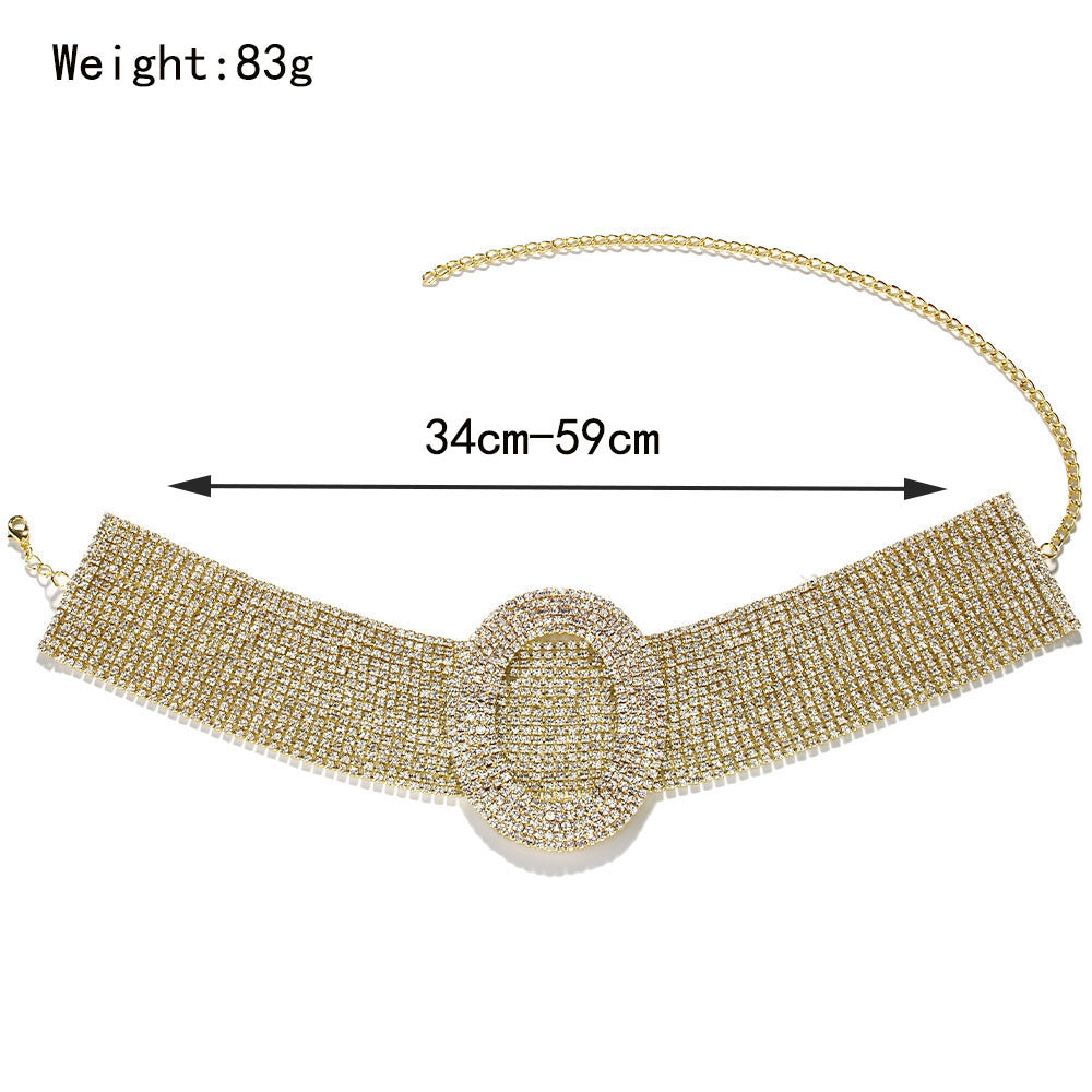European Rhinestone Clavicle Necklace