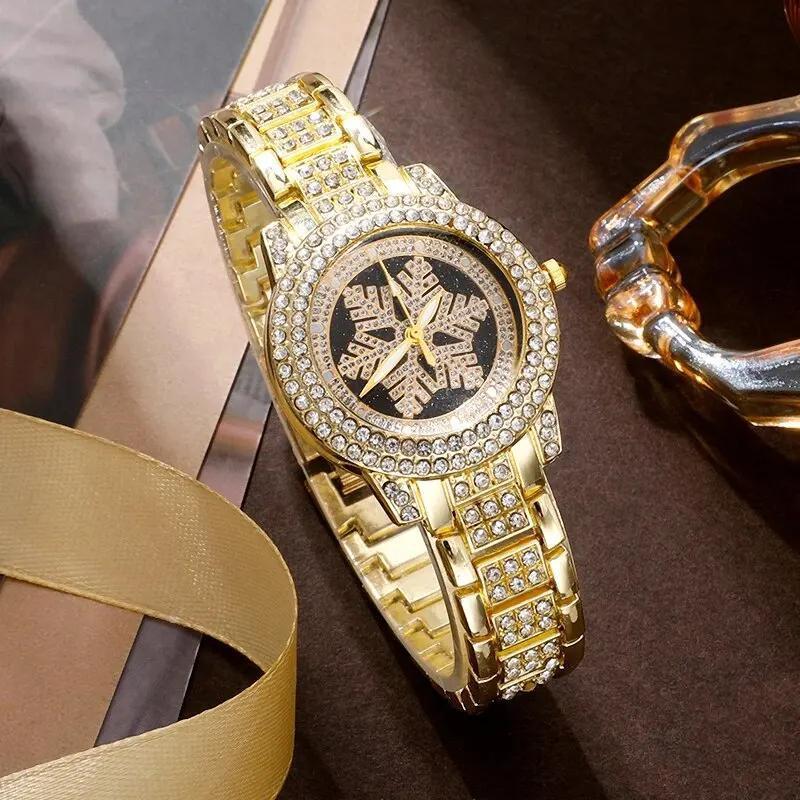 Luxury Snowflake Rhinestone Watch Set